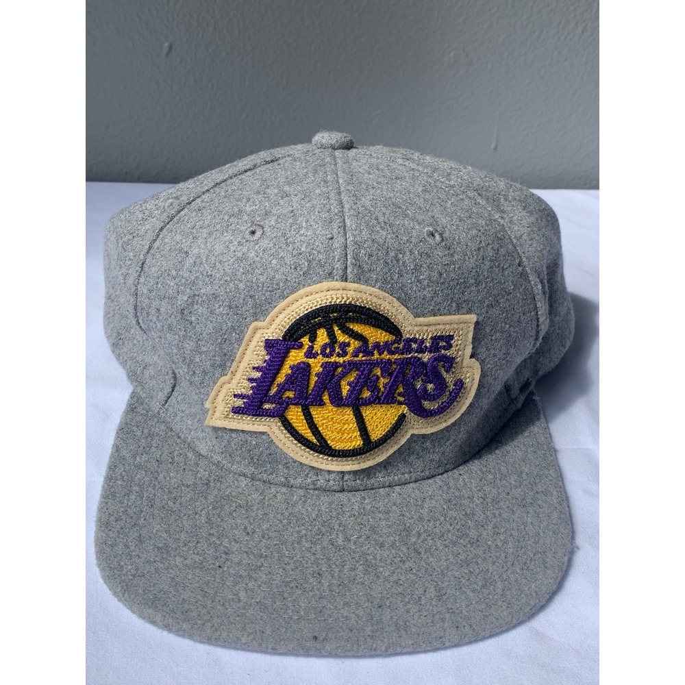 Mitchell & Ness Los Angeles Lakers Snapback Hat Gray Wool Blend NBA#907